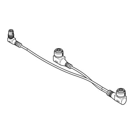Festo Connecting Cable NEDV-L2R1-V7-M12W3-K-0.1L1-N-M8W4-0.2R1 NEDV-L2R1-V7-M12W3-K-0.1L1-N-M8W4-0.2R1